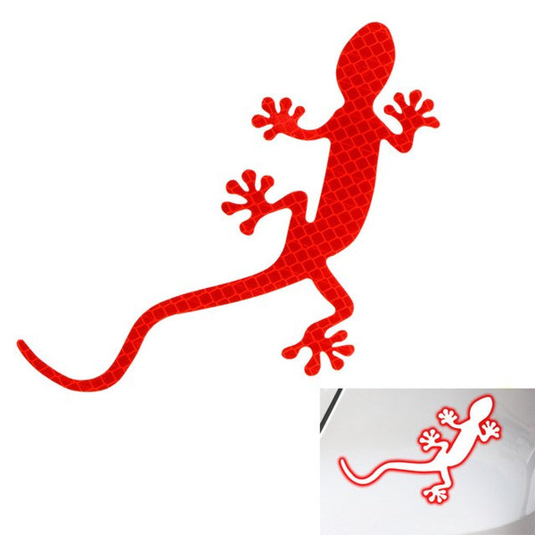 FORAUTO Bumper Car Sticker Safety Warning Mark Car Reflective Sticker Auto Decor Gecko Reflective Strip Tape Car-styling