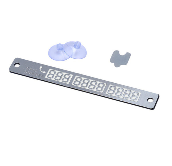 Car Styling Telephone Number Card Sticker 15*2cm Night Luminous Temporary Car Parking Card Plate Suckers Phone Number Card
